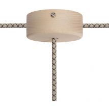 Kit Mini rosone cilindrico in legno a 1 foro centrale e 2 laterali