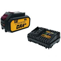 Cat - Kit Mit 1 Lithium-batterie 18v 4.0ah Dxb4 + 1 Batterieladegerät Dxc4