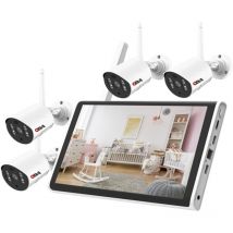 OBA - Kit nvr FCM04 4CH con telecamere 3MP, app Lite e riconoscimento facciale per la sicurezza domestica avanzata.