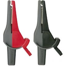 Beha Amprobe - 370012 Kit morsetti a clip/coccodrillo isolati Presa 4mm cat iii 1000 v, cat iv 600 v Rosso, Nero
