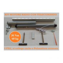 Kit motore tapparelle con telecomando 40 kg 20 Nm Rullo da 60 cm a 95 cm Completo con Molle di Sicurezza