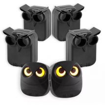 Kit multi-alerte de passage hibou - 4 Détecteurs autonomes & 2 récepteurs carillons / Portée 600m / 35 mélodies (DA600+)