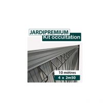 Cloture&jardin - Kit Occultation Aluminium Gris Anthracite 10M - jardipremium - 1,03m