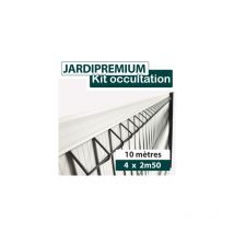 Cloture&jardin - Kit Occultation Aluminium Gris Clair 10M - jardipremium - 1,73m