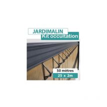 Cloture&jardin - Kit Occultation Composite Bois Clair 50M - jardimalin - 1,73m