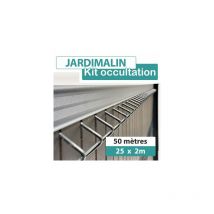 Cloture&jardin - Kit Occultation Composite Gris Anthracite 50M - jardimalin - 1,23m