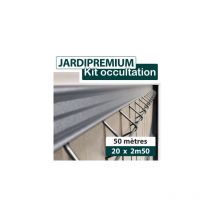 Kit Occultation Composite Gris Clair 50M - JARDIPREMIUM - 1,23m