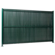Gardenode - Kit Occultation Lattes Pvc Pour Panneau Rigide Maille 55 H 1m73 L 2m50 Vert