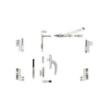 Kit Oscillo-battant Galicube 2V FAPIM à crémone Nefer midi - Compas court 402 à 750 mm - argent - 1331FAG6