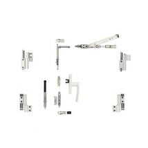 Fapim - Kit Oscillo-battant Galicube 2V à crémone Nefer midi - compas moyen 402 à 750 mm - argenté - 1331FFG6