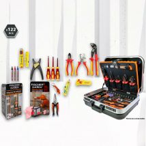 Fischer Darex - Kit outillage électricien (outils à dénuder Jokari...) 122 pièces