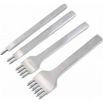 Fei Yu - Kit Outils Perforatrice 4 Pcs diy Cuir Kit Outils Perforatrice pour Artisanat du Cuir Griffe (4 mm)