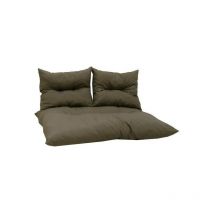 Kit palette classic - taupe - matelas + 2 coussins dossier Jardin Prive