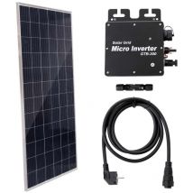 Greenice - Kit Panel Portable as solar 330W Tier 1 Policristalino / Microinversor / Enchufe a corriente