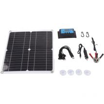 Ineasicer - Kit Panneau Solaire 20W 12V Monocristallin IP65 Etanche Panneau Solaire diy avec 10A Régulateur de Charge Solaire pour l'Extérieur
