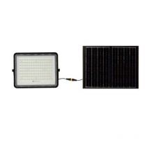 V-tac - VT-180W Projecteur led noir avec panneau solaire 20W et télécommande Projecteur led avec batterie remplaçable 4000K Câble 3m - 7828