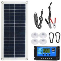 Kit pannello solare flessibile portatile da 300 w, interruttore 12 v, interfaccia di ricarica usb, pannello solare con controller, celle solari