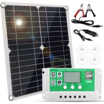 Kit pannello solare Pannello solare monocristallino da 20 w 12 v + Regolatore di carica pwm 60 a + Clip per batteria 22% Alta efficienza per sistema