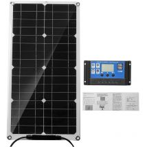 DK - Kit pannello solare portatile da 20 w. Caricabatterie 15 v. Controller 30 a