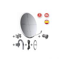 Tecatel - Kit Parabolica 80cm Offset Fe Lnb Pp35 Cable K80c1lscc