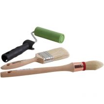 Kit peinture rouleau + queue de morue + brosse à réchampir