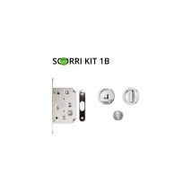 Kit per porta a scorrimento Ghidini gm tondo con serratura cromo lucido