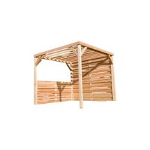Mon Petit Potager - Pergola Douglas premium 2900x2900cm + 3 panneaux occultants - Pergola en bois naturel non traité - Poteaux 9x9cm