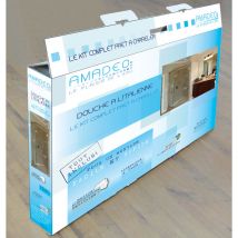 Kit piatto doccia completo per piastrellatura con canale + sifone 360° - 90 x 90 cm