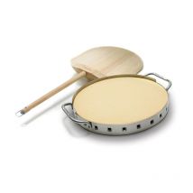 Broil King - Kit pierre à pizza pour barbecue avec support et pelle