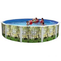 Kit piscine hors-sol acier Toi BOSQUE ronde Ø5.50 x 1.20m décor bosquet