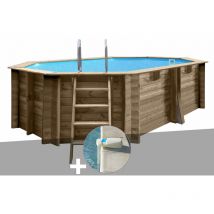 Sunbay - Kit piscine bois Gré Grenade 2 4,36 x 3,36 x 1,17 m + Douche