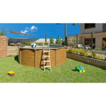 Piscine métal hors sol aspect bois 3,95 x 1,32 m - Trigano Jardin - pi9500