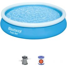 Piscine auto-supportante avec anneau rond rapide 366x76 cm BESTWAY 57274
