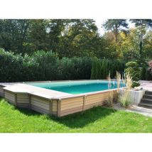 Waterman - Kit piscine semi-enterrée azteck rectangulaire 3.65 x 6.90m
