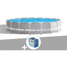 Intex - Kit piscine tubulaire Prism Frame ronde 5,49 x 1,22 m + Bâche à bulles