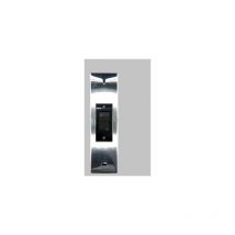 Kit Placca Metallo + Pulsante Elettrocanali momentaneo Nero Interasse 165 mm\Placca inox