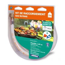 Addax - Kit de connexion Butane (Détendeur + Tuyau 1,50m +Cle)