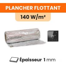 Kit Plancher chauffant électrique sous parquet + Thermostat Wifi tactile (TFT) Ignis - 140 W/m² : 210 W - 1,5 m² : longueur: 300 cm - Largeur: 50 cm