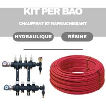 FCS - Kit plancher chauffant hydraulique 110 m² collecteur résine - tube per bao