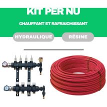 FCS - Kit plancher chauffant hydraulique 80 m² collecteur résine - tube per Nu