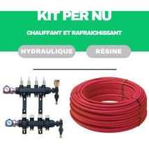 FCS - Kit plancher chauffant hydraulique 50 m² collecteur résine - tube per Nu