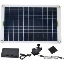 Start - Kit Pompe à Eau Solaire, 800l/h Faible Bruit Pompe Fontaine Solaire Submersible, 12v 50w Panneau Solaire Pompe Fontaine d'eau Solaire pour Le