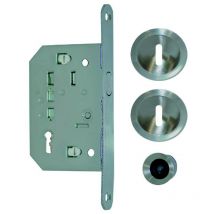 Kit clé l pour porte coulissante inox Argent