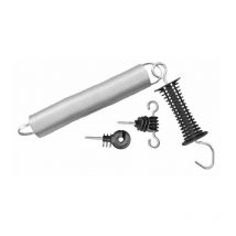 Kit per porta con maniglia e isolatori e molla confezione da 3 pezzi