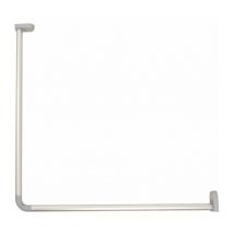 Bossini - Kit porte rideau de douche d'angle 80 x 80 cm - diamètre 25 mm - Aluminium anodisé