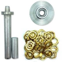 Kit pose-œillets pour bâche : installation facile et rapide - 12 mm - Gris