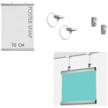 Kit Poster Snap 70 cm + Ceiling hanger - Système de suspension d'affiche pour faux plafond