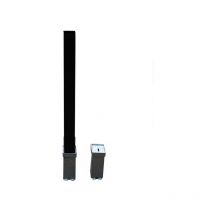 Ultra Secure - Kit poteau amovible 100P-B noir (clefs distinctes) haute résistance avec 2 bases enterrées