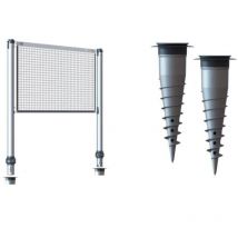 Gard&rock - Kit poteaux multisports télescopique + 2 bases d'ancrage
