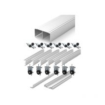 Seed Gammiste - Kit pour porte coulissante 3 vantaux P100 - 2700 mm - blanc